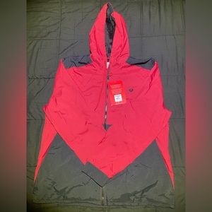 True religion red/black full zipper jacket with hoodie
